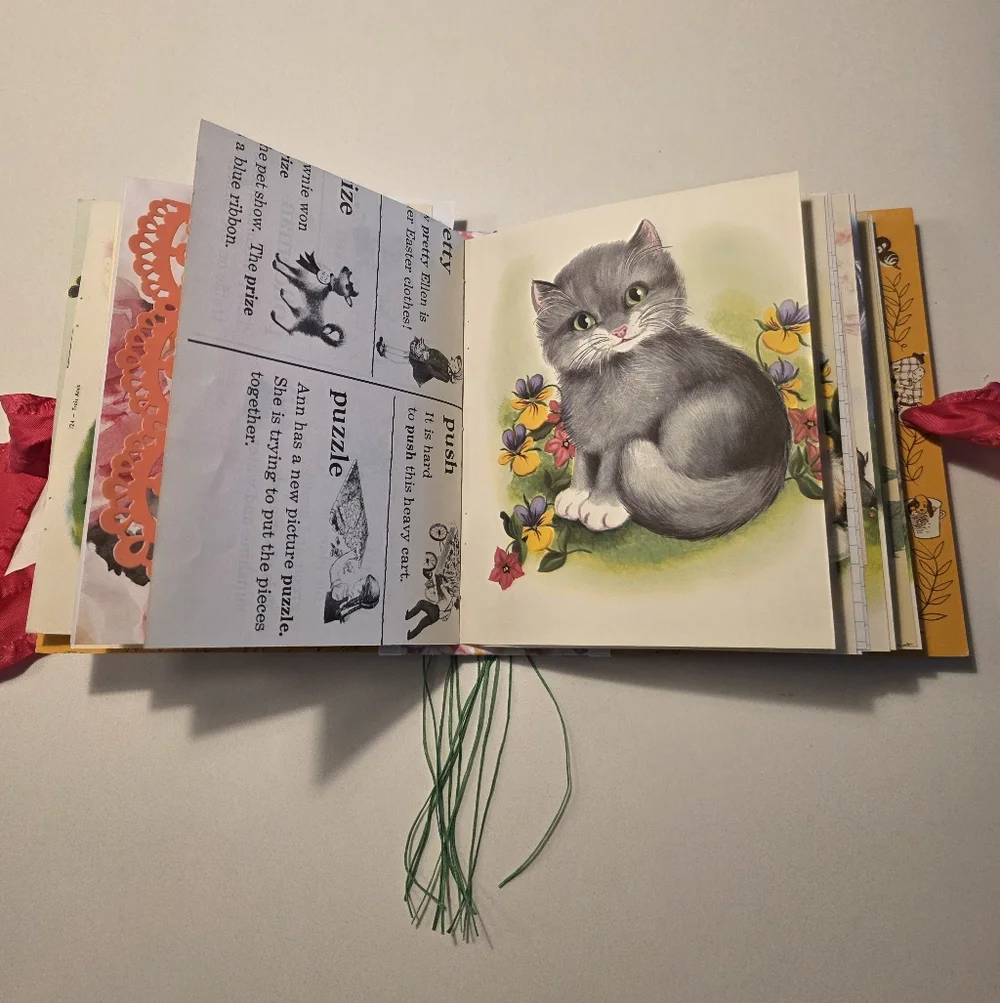 Trois Amis Little Golden Book Handmade Decorated Junk Journal